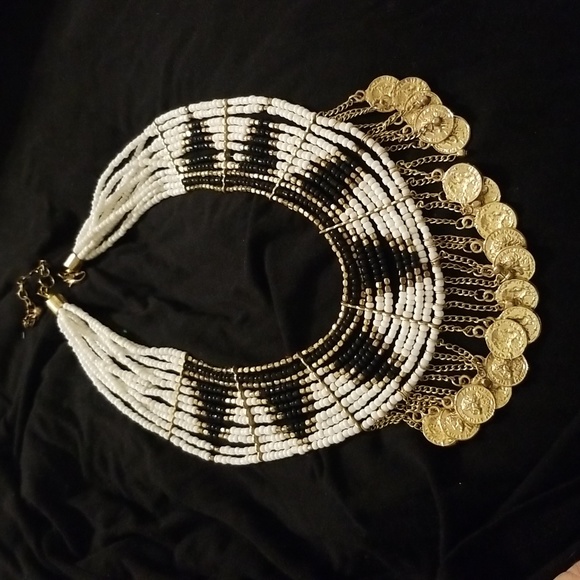 Beaded coin necklace - Picture 1 of 2